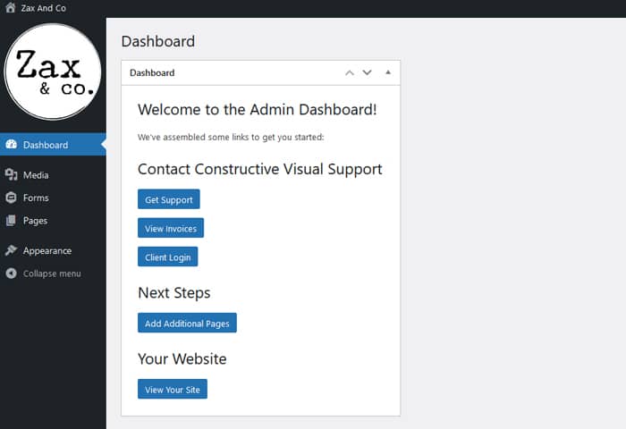 Admin Dashboard Example