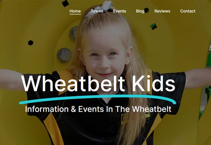The Wheatbelt Kids website navigation menu